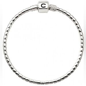 Chamilia sterling 925 7.9” Terrazzo Beaded Snap Bracelet Unworn